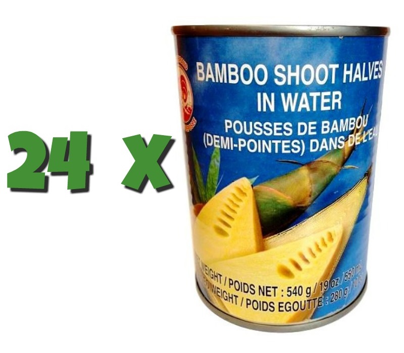 Germogli di bambù tagliati a metà - Cock Brand 24x540 g.